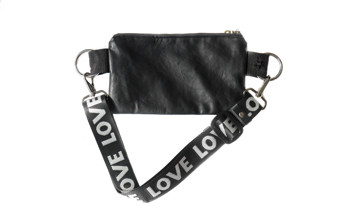 The Sydney  Genuine Leather Waist Bag with Built-In Lipstick